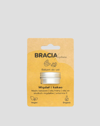 Hidratáló mandula és kakaó ajakbalzsam E-vitaminnal és lenmagolajjal Bracia Mydlarze - 3