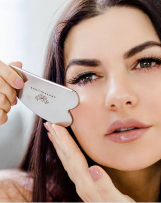 Cryo Ice Gua Sha Crystallove arcmasszázs lemez rozsdamentes acélból - 2