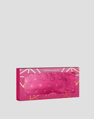 Selyem alvó szempánt kristályokkal díszítve – hot pink Crystallove - 4