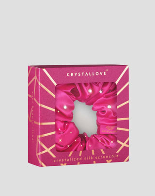Selyem hajpántok kristályokkal – hot pink Crystallove - 4