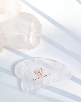 Gua sha arcmasszázs tál hegyi kristályból, Crystallove tisztító tulajdonságokkal - 2