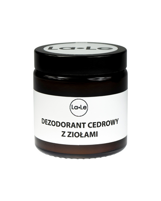 Bio dezodor krémben - Cédrus gyógynövényekkel antibakteriális hatású, nyugtató irritáció La-Le - 1