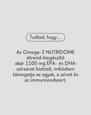 Omega-3 Nutridome - 60 kapszula az immunrendszer támogatására és az agy, szív és látás megfelelő működéséért