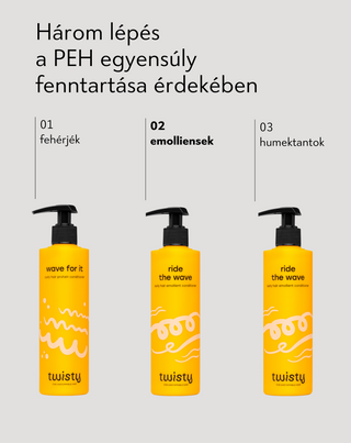 Twisty Ride the Wave bőrpuhító kondicionáló göndör hajra, rózsával és kenderolajjal - 4