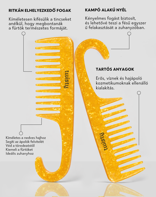 Széles fogú fésű a göndör haj gyengéd kifésüléséhez és ápolásához Twisty - 2