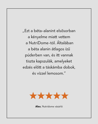 Béta-alanin 700 mg a teljesítményért és az izomfáradtság csökkentéséért Nutridome, 60 kapszula