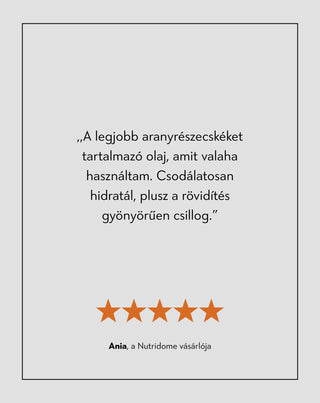 A Nutridome világosító hatású testfényolaj jojoba olajjal és argánolajjal