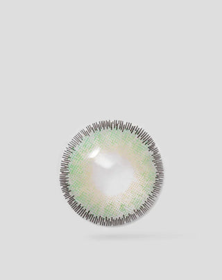 Zöld kontaktlencsék a nulla színekhez, ezüst zöld holdakkal, no. 3 Ovio