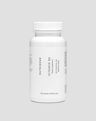 B6-vitamin piridoxin 6 mg kapszulában, idegrendszer és hormonális működés szabályozása 60 db Nutridome