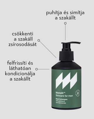 Szakállsampon panthenollal és niacinamiddal a szakáll tisztítására és kondicionálására Monolit - 4