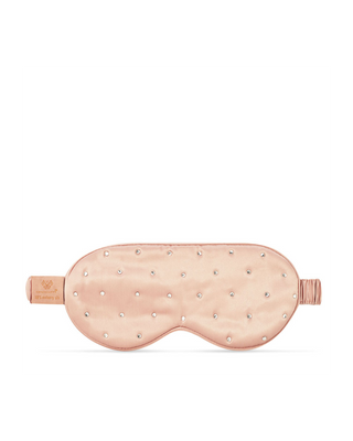 Kristályokkal díszített selyemből készült szemkötő alváshoz – rose gold Crystallove - 2