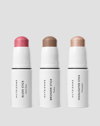 Smink- és kontúrkészlet az arcra: bronzer, pirosító és highlighter stiftben, Nutridome