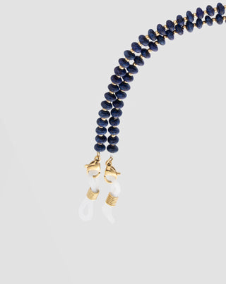 Természetes kő lapis lazuli szemüveglánc Mys