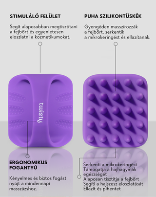 Puha szilikon fejbőrmasszírozó a mikrokeringés serkentésére Twisty - 6