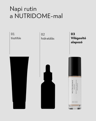 Hialuronsavval ellátott hidratáló alapozó a könnyű, olíva nutridome bőrért