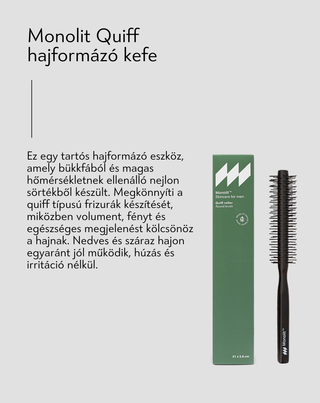 Monolit bükkfa Quiff hajformázó kefe - 4