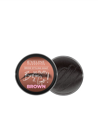Vegán szemöldökformázó szappan So fluffy brown Brow&Go by Eveline - 1