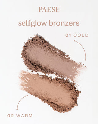 Pressed bronzosító Selfglow 02 Warm aktív összetevőkkel az arc kontúrozásához Paese - 5