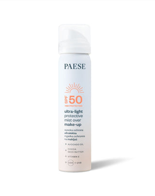 Ultra-könnyű sminkvédő köd napvédővel SPF50 a Paese-től - 1