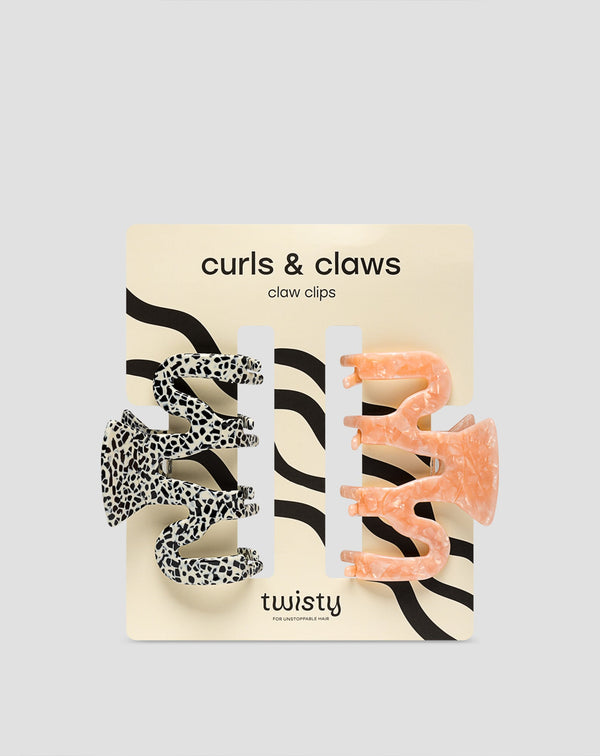 Twisty hajcsatt 2 db-os - rózsaszín és márványszínű