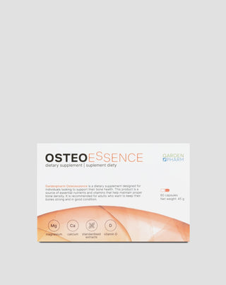 Csontok egészségének és megfelelő sűrűségének támogatására szolgáló étrend-kiegészítő Osteoessence Gardenpharm 60 kapszula - 1