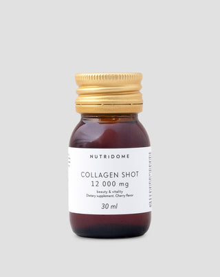 Kollagén shot folyékony formában 12 000 mg vitaminokkal, étrend-kiegészítő Nutridome 30 ml