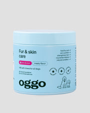 táplálékkiegészítő fur & skin karma kutyáknak szép szőrzetért és egészséges bőrért oggo 180 g