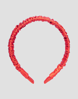 Selyem hajpánt 100% természetes selyemből vörös Twisty