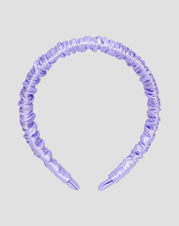 Selyem hajpánt 100% természetes selyemből lila Twisty