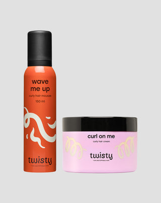 Twisty hab + göndörítő krém szett a göndörség kiemeléséhez és a göndör, hullámos haj formázásához - 1