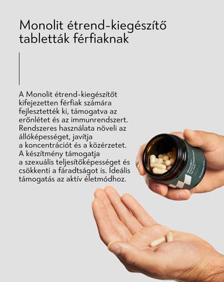 Tabletták férfiaknak a fizikai és szellemi készségek támogatására, valamint a Monolit ellenállásra - 3
